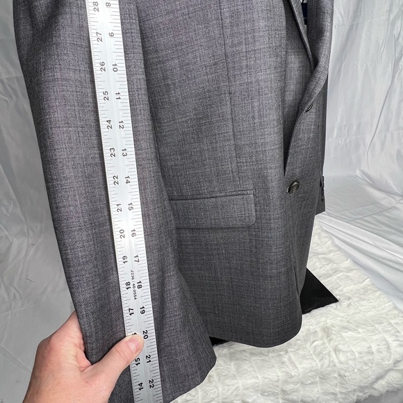 New!! CHAPS Blazer Men 40R Gray 2 Button Suit Jacket - Picture 13 of 15